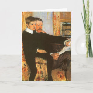 Tarjeta Retrato Antiguo de Padre e Hijo por Mary Cassatt