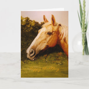 Tarjeta Retrato de aceite de caballo de Palomino