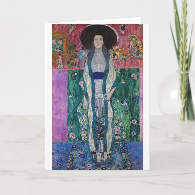 Tarjeta Retrato de Adele Bloch Bauer, Gustav Klimt (Anverso)