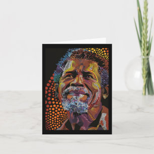 Tarjeta Retrato de arte de dot australiano aborigen de