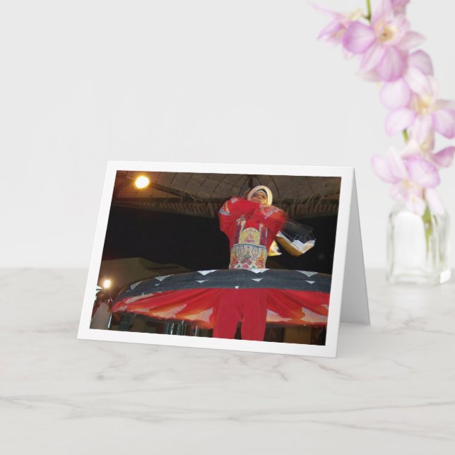 Tarjeta Retrato de baile de Tanoura egipcio (Orquídea)