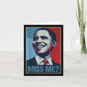 Tarjeta Retrato de Barack Obama me extraña cita a demócrat