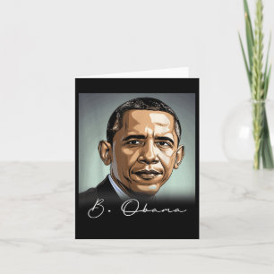 Tarjeta Retrato de Barack Obama Presidente Patriótico