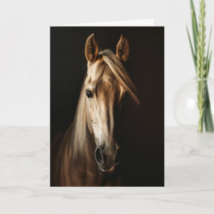 Tarjeta Retrato de caballo Palomino Fotografía