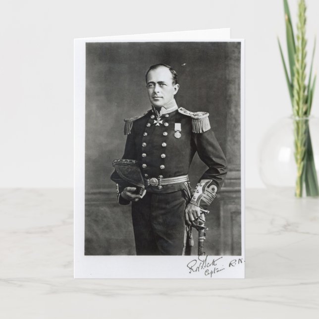 Tarjeta Retrato de capitán Roberto Falcon Scott (Anverso)
