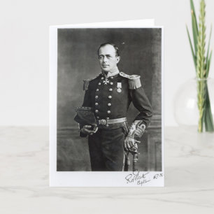 Tarjeta Retrato de capitán Roberto Falcon Scott
