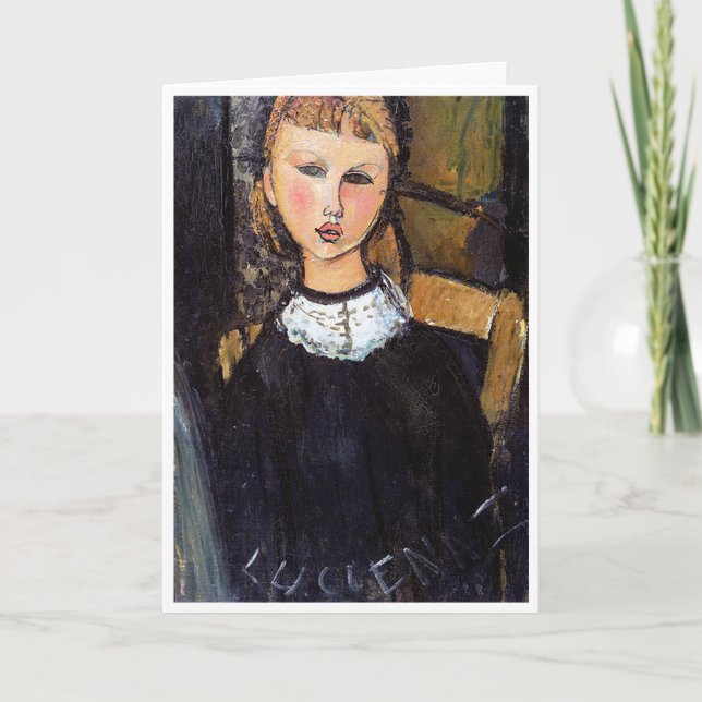 Tarjeta Retrato de Ceroni, Modigliani (Anverso)