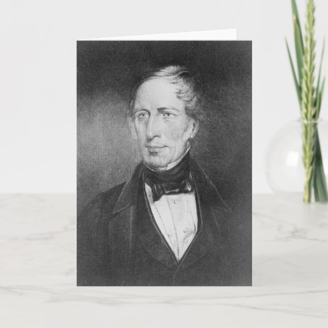 Tarjeta Retrato de Charles Sturt a la edad de 54 (Anverso)