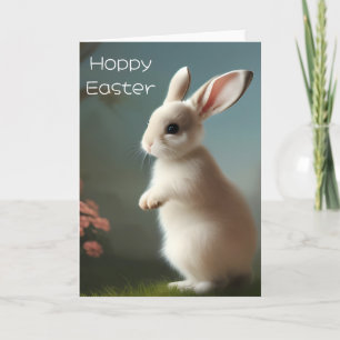 Tarjeta Retrato de conejito bebé lindo de Pascua