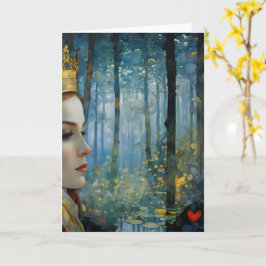 Tarjeta Retrato de cuento de hadas de corazón perdido de l