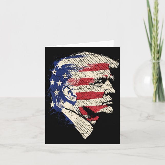 Tarjeta Retrato de Donald Trump (Anverso)