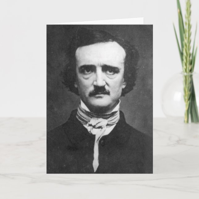 Tarjeta Retrato de Edgar Allan Poe (Anverso)