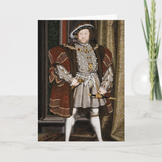 Tarjeta Retrato de Enrique VIII (Hans Holbein el Joven) (Anverso)
