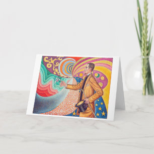 Tarjeta Retrato de Félix Feneon, Signac