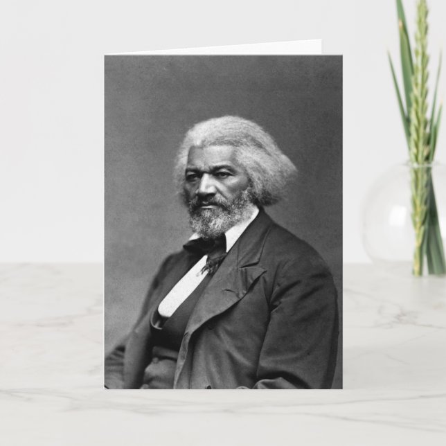 Tarjeta Retrato de Frederick Douglass de George K. Warren (Anverso)
