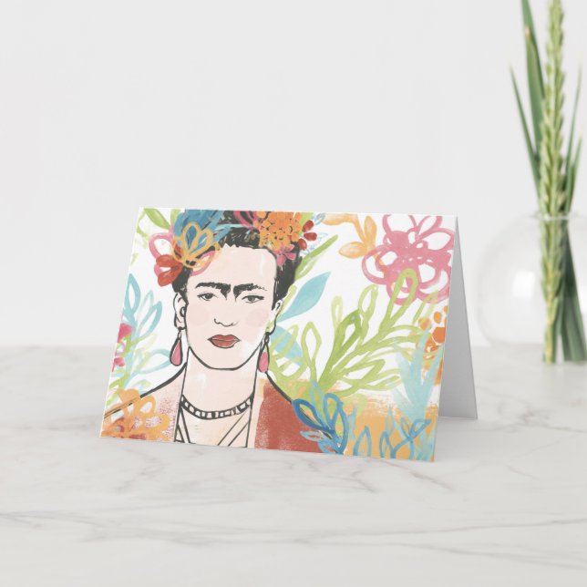 Tarjeta Retrato de Frida Kahlo (Anverso)