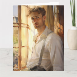 Tarjeta retrato de gazas cálidas