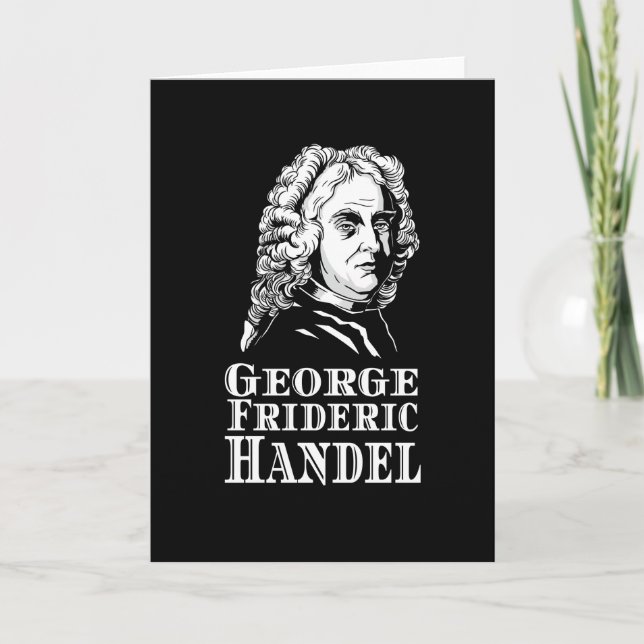 Tarjeta Retrato de George Frideric Handel (Anverso)