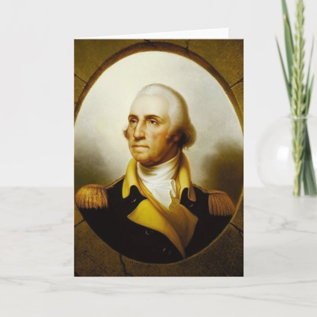 Tarjeta Retrato de George Washington (Anverso)