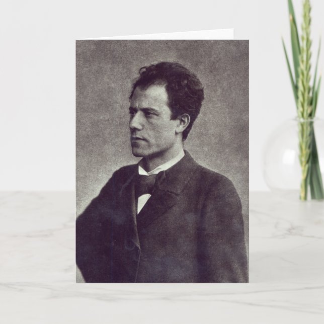 Tarjeta Retrato de Gustav Mahler, 1897 (Anverso)