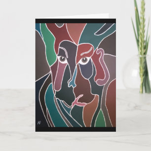 Tarjeta Retrato de hombre pintado por Alfred Fox