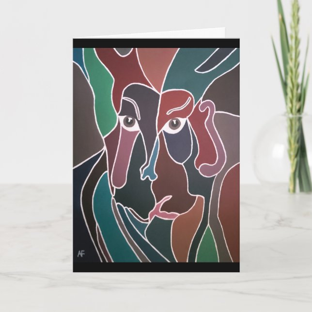 Tarjeta Retrato de hombre pintado por Alfred Fox (Anverso)