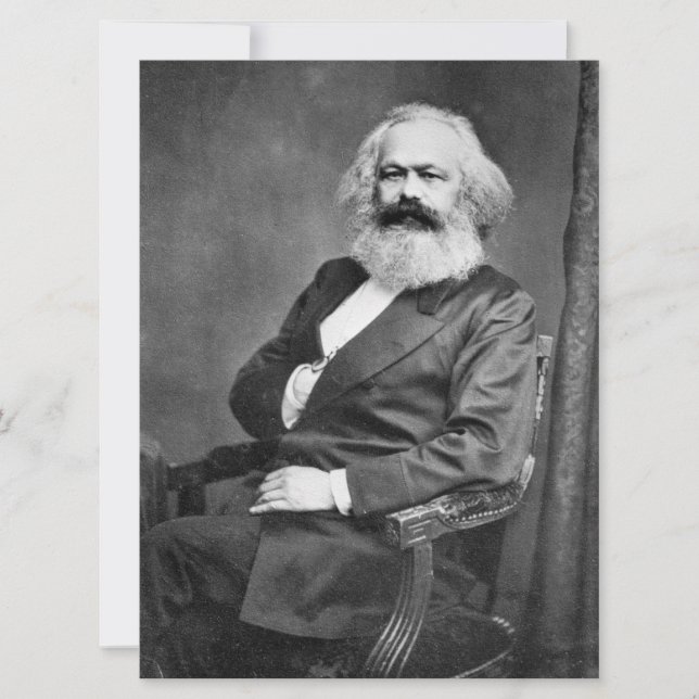 Tarjeta Retrato de Karl Marx (Fundador del Marxismo) (Anverso)