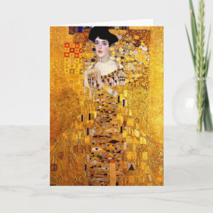 Tarjeta Retrato de Klimt del coche de saludo de Adela