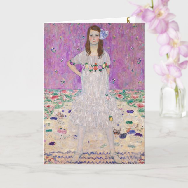 Tarjeta Retrato de Klimt Mada Primavesi (Orquídea)