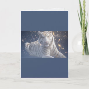 Tarjeta Retrato de la estrella del tigre blanco