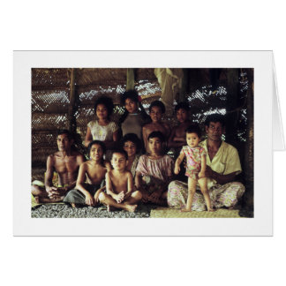 Tarjeta, RETRATO DE LA FAMILIA SAMOAN, SAVAII, 196