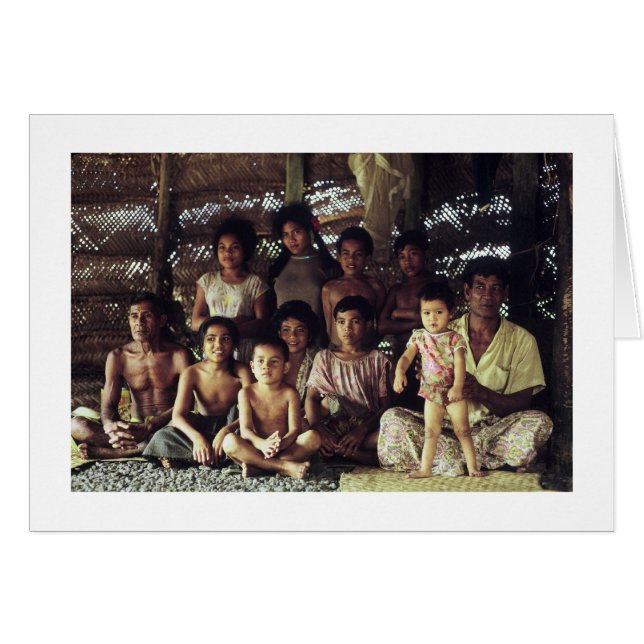 Tarjeta, RETRATO DE LA FAMILIA SAMOAN, SAVAII, 196 (Anverso (Horizontal))