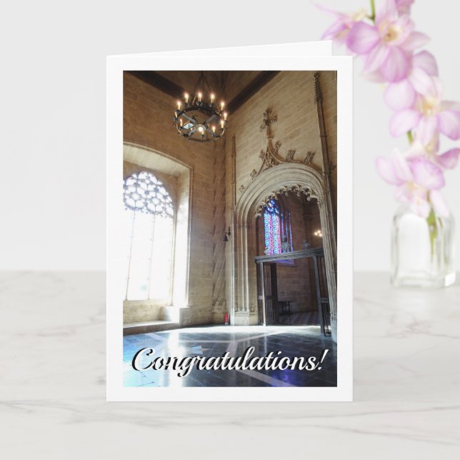 Tarjeta Retrato de la Llotja de la Seda, ciudad de Valenci (Orquídea)