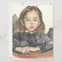 Retrato de Marie (Chica joven de Cute)