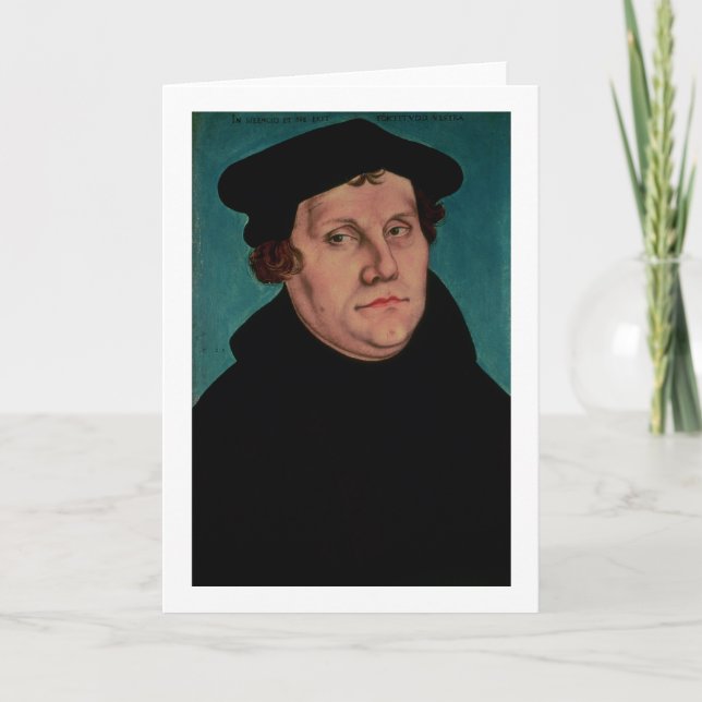 Tarjeta Retrato de Martin Luther, 1529 (Anverso)