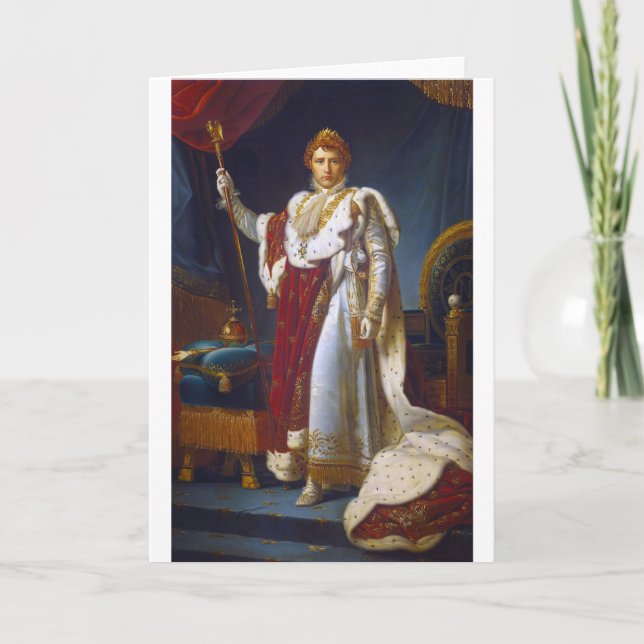 Tarjeta Retrato de Napoleón Bonaparte, Francois Gérard (Anverso)