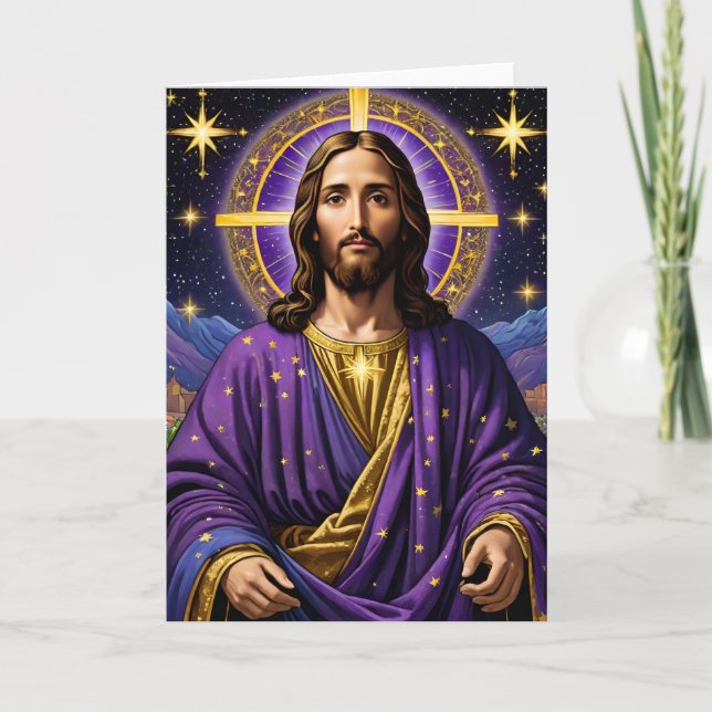 Tarjeta Retrato de Navidades de Jesucristo (Anverso)