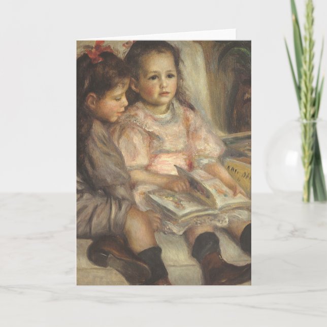 Tarjeta Retrato de niños de Caillebotte por Pierre Renoir (Anverso)