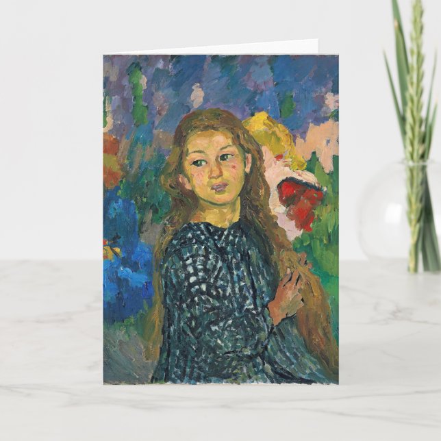 Tarjeta Retrato de Ottilia | Giovanni Giacometti (Anverso)