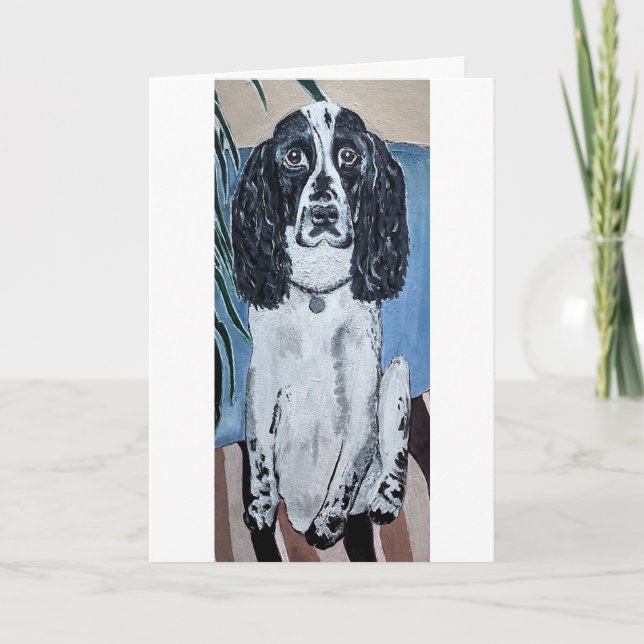 Tarjeta Retrato de pintura de Cocker Spaniel de Alfred Fox (Anverso)