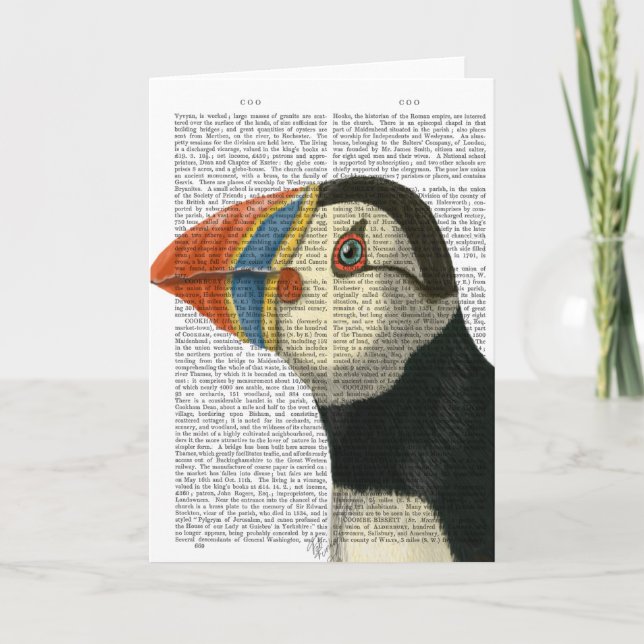 Tarjeta Retrato de Puffin (Anverso)