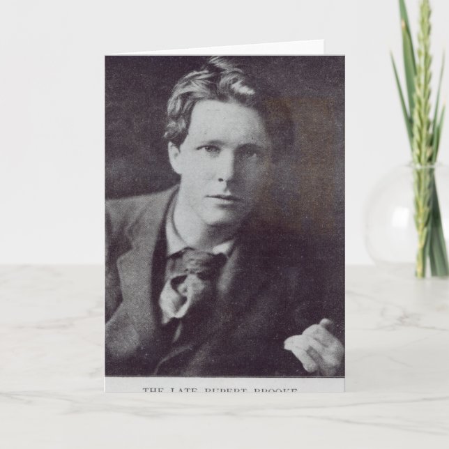 Tarjeta Retrato de Rupert Brooke (Anverso)