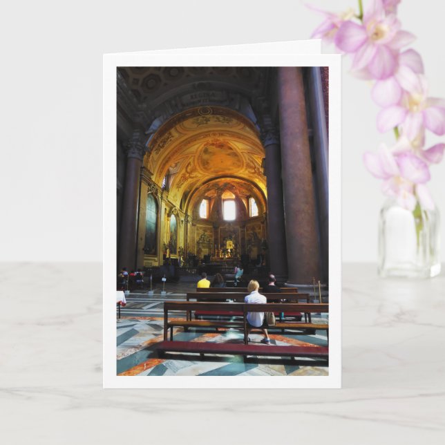 Tarjeta Retrato de Santa Maria degli Angeli, Roma, Italia (Orquídea)