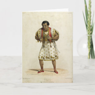 Tarjeta Retrato de Sr. Edmund Kean como Othello