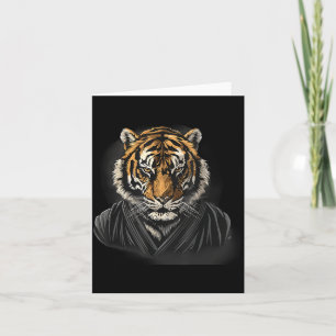 Tarjeta Retrato de Tigre de Judo MMA Jiu-Jitsu Taekwondo
