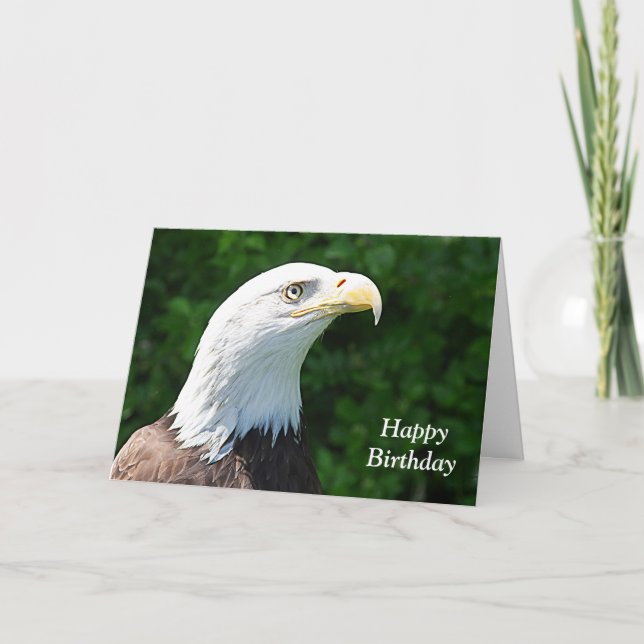 Tarjeta Retrato de un águila calva (Anverso)