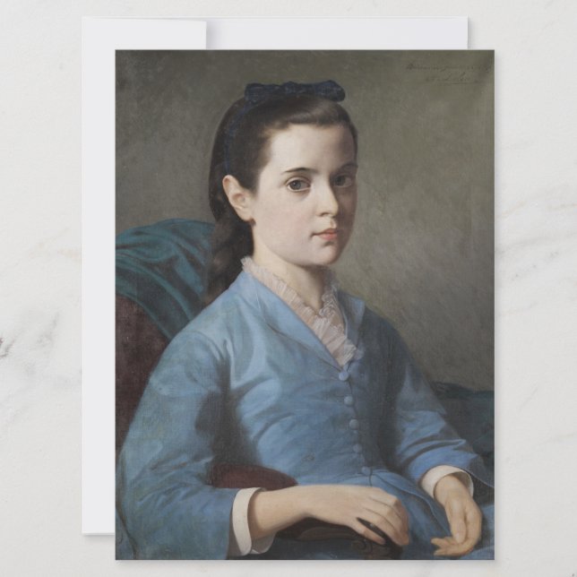 Tarjeta Retrato de un Chica elegante (por Leloir) (Anverso)