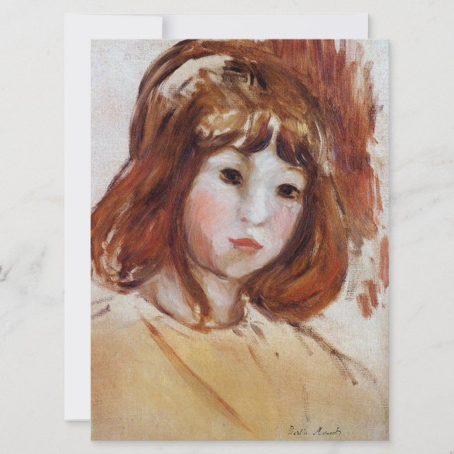 Tarjeta Retrato de un joven Chica (por Berthe Morisot) (Anverso)