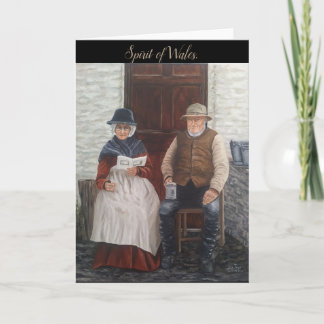 Tarjeta "Retrato de un viejo Galés Couple