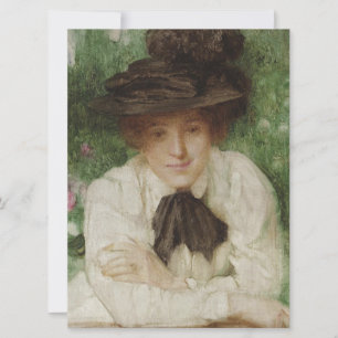 Tarjeta Retrato de una dama eduardiana (Arte vintage)